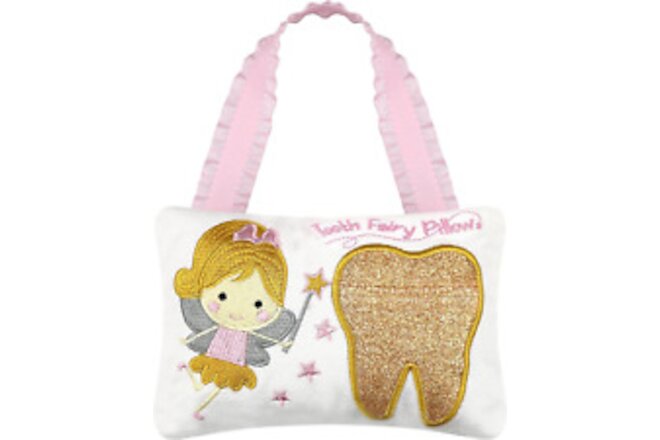 Tooth Fairy Pillow Embroidery Cartoon Fairy Gold Tooth Pocket with Gift Box Toot