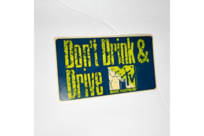 MTV Music Television Bumper Sticker Don't Drink Drive Luggage Tag 80s
