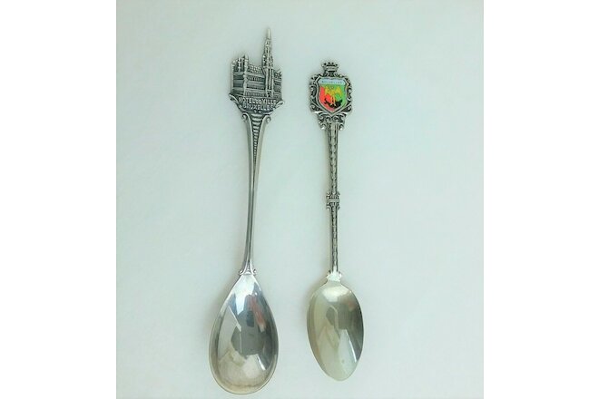 Lot of 2 Vintage Spoons  ~ Bruxelles Souvenir and Hotel DeVille