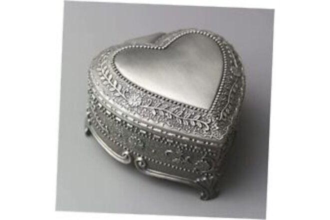Heart-Shaped Emboss Alloy Metal Melody:The Music Of The Night Metal Music Box M