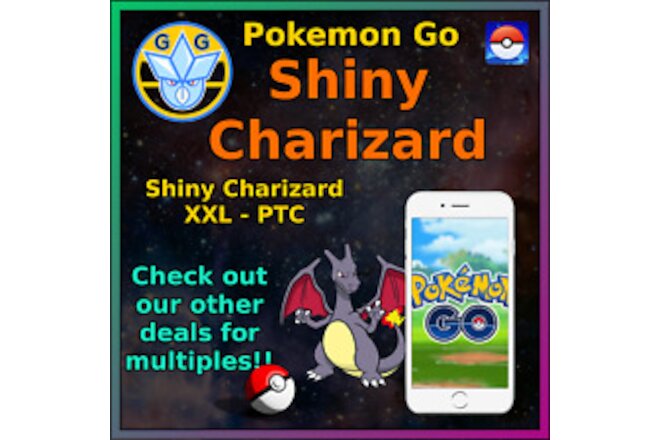 Shiny Charizard - XXL - Pokémon GO - Pokemon Mini P T C - 50-100k!