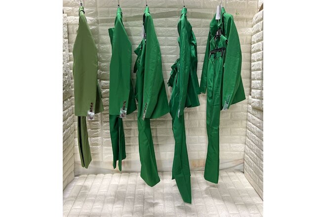 Wholesale Lot of 5 Sets Women's Suit Suits Lined Blazer Jacket Pant Green