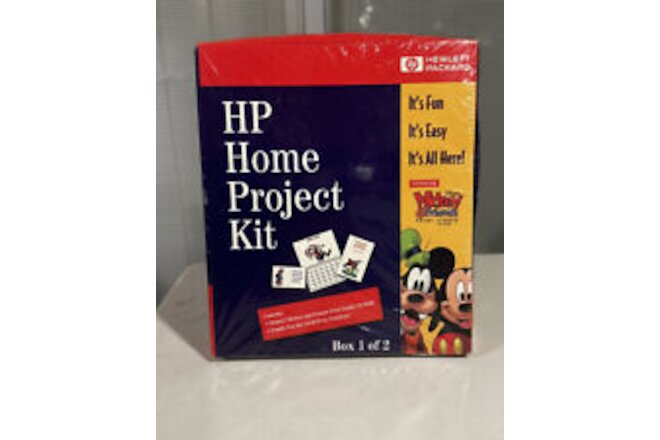 HP Home Project Kit DISNEY Mickey Mouse CD ROM Printing Projects Banners Art NIP