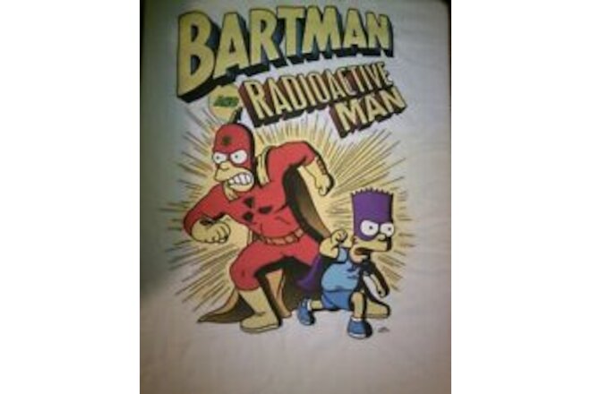 THE SIMPSONS Bartman and Radioactive Man shirt Men's NWT XL . White