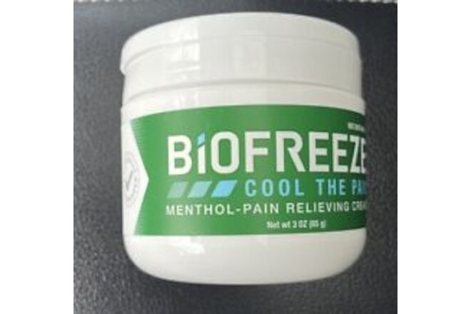 Biofreeze Cool the Pain Soothing Pain Relief Cream Jar 3 oz Exp 08/24