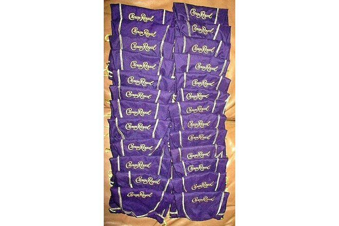 Crown Royal Purple Bags 25 BULK LOT (750 ml) NEW CLEAN Removed from Boxes.