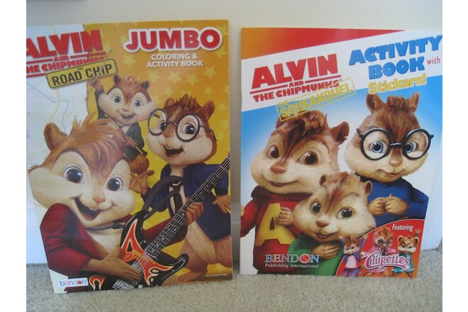 Alvin and the Chipmunks, Jumbo Road Chip and The Squeakquel Activity Books  NEW!