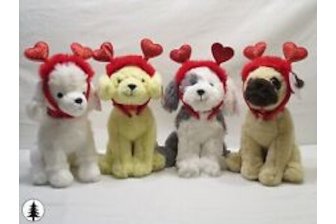 Target FAO Schwarz Dog w/ Heart Boppers Stuffed Animal Valentine Toy Schwartz