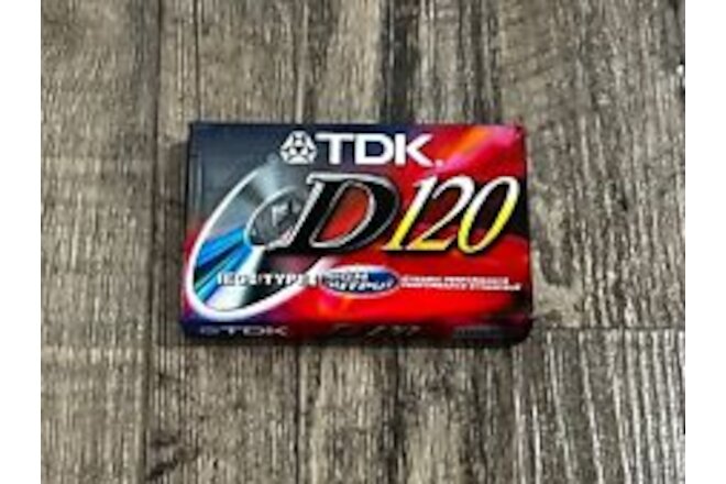 TDK D120 Blank Cassette Tape IEC I/TYPE I High Output - Factory Sealed