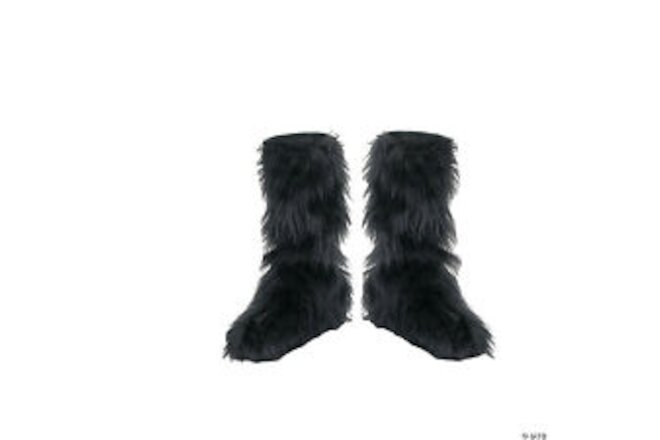 Girl's Black Furry Boot Covers