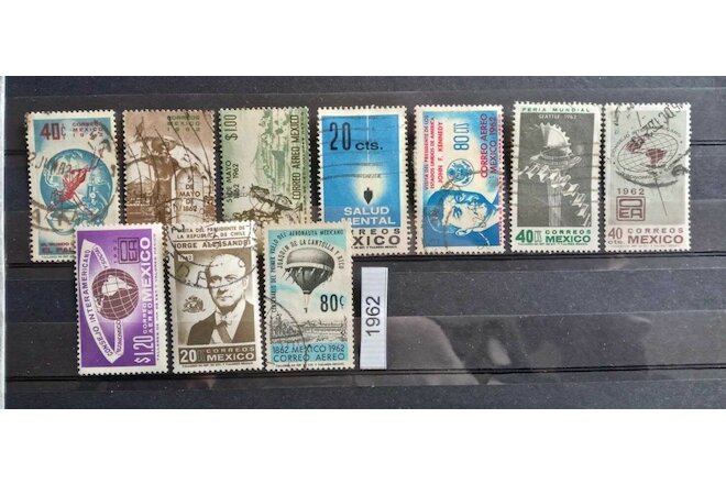 Mexico 1962 10 Stamp lot all different unused as seen, combine shipping