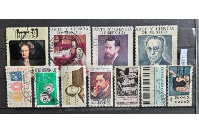 Mexico 1971 11 Stamp lot all different unused as seen, combine shipping