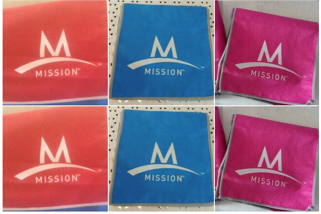 6 Mission ENDURACOOL Instant Cooling Fabric TOWEL Assorted  36 X 6(RBPk)