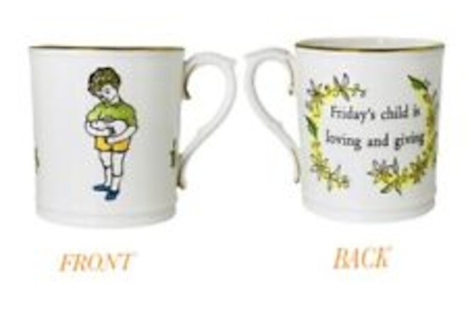 Royal Worcester DAYS OF THE WEEK FRIDAY’S BOY Bone China Hand Painted Cup NEW