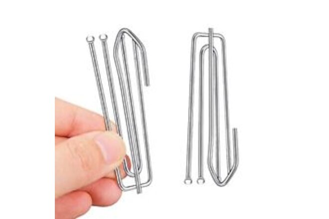 60PCS 2.7inch Curtain Pleater Tape Hooks,Drapery Hook and Pin for Pleated Dra...