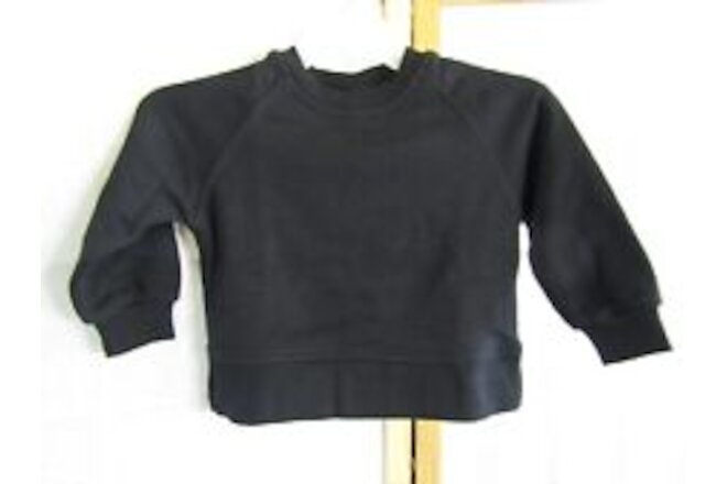 NWT ZARA Black Pullover Children's Polyester Blend Outer Sweat Jacket 9-12 mos