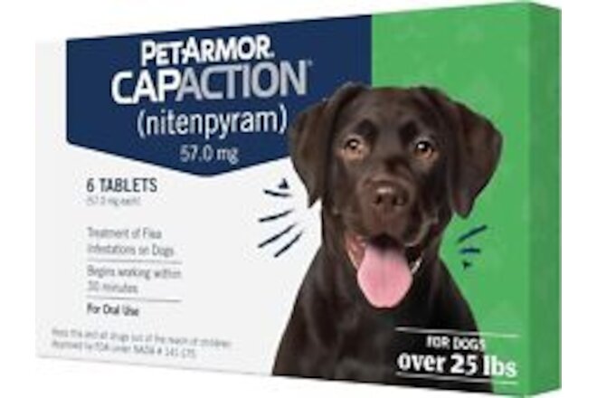 6 Tablets PetArmor Oral Flea Medication Pills For Dogs Medium & Large Dog