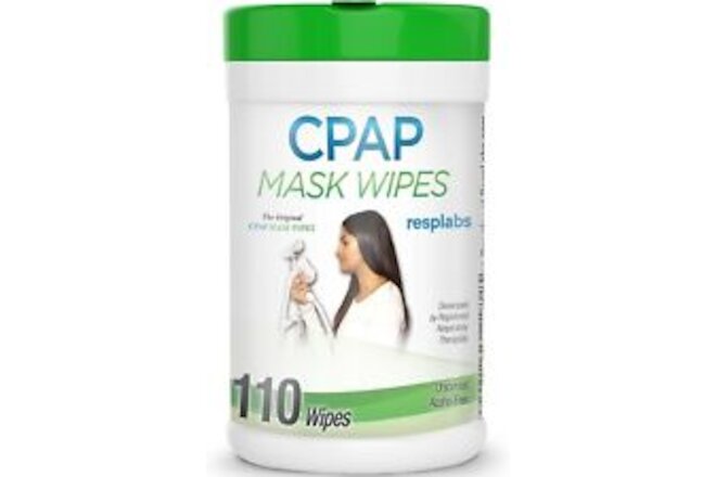 resplabs CPAP Mask Wipes Unscented Cleaner for Full Face, 110 Wipes