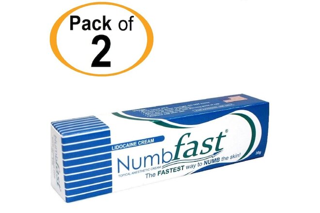 2 Tubes NUMB FAST Numbing Painless Cream Tattooing Piercing Waxing Laser Dr