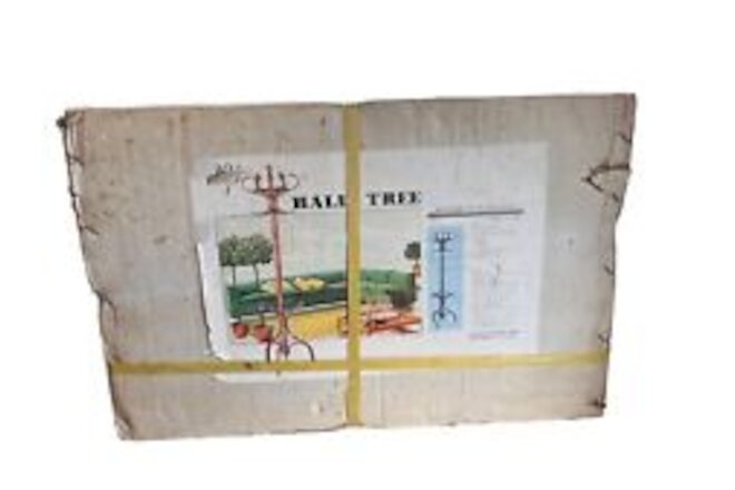 Vintage Mid Century Bentwood Hall Tree Coat & Hat Rack New Old Stock In Box