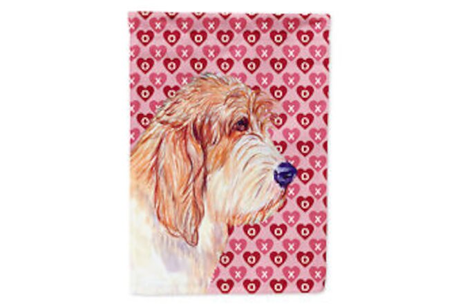Petit Basset Griffon Vendeen Hearts Love Valentine's Day House Flag LH9172CHF