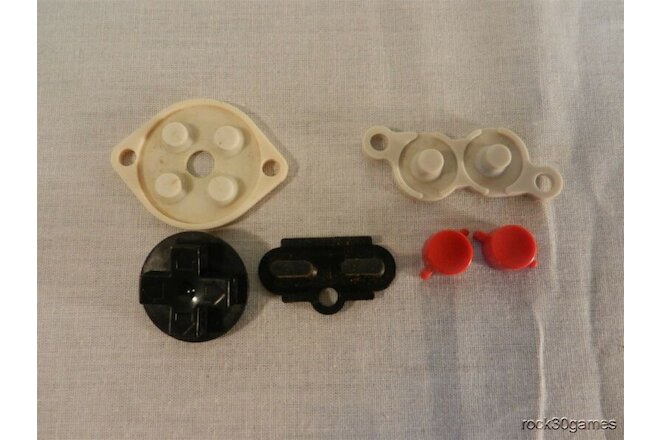 Full Set of NES Controller Buttons & Rubbers - Parts Official Nintendo Brand