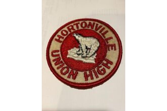 Vintage Wisconsin Hortonville Union High School Patch Polar Bears Unused