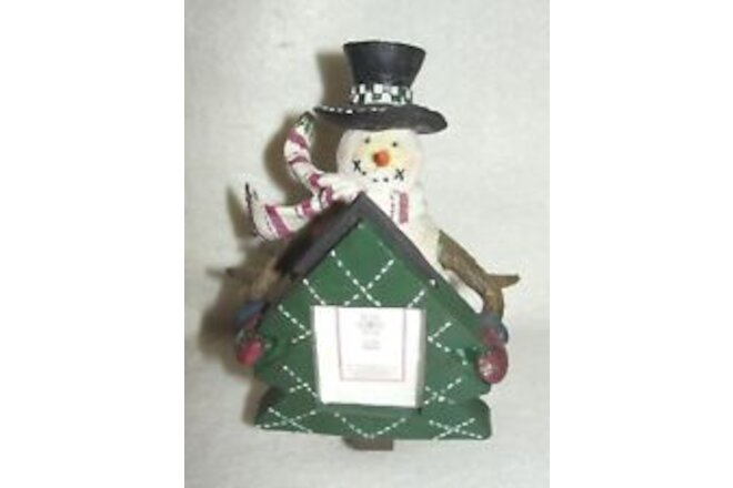 Resin Snowman Picture Holder - New With Tag