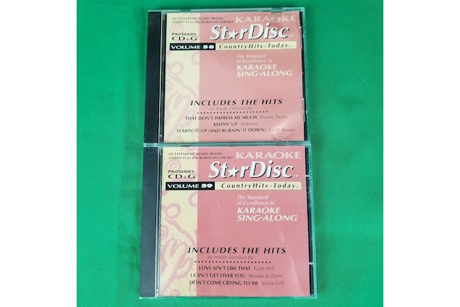 Pre-Owned Lot of 2 StarDisc Karaoke Country Classics CD+G Volume 58 & 59