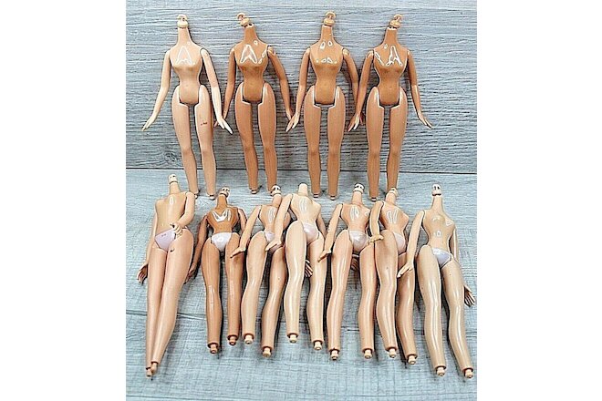 Lot of 11 Female Bratz Dolls Bodies Only Nude for Parts 10-2001, 1-2009