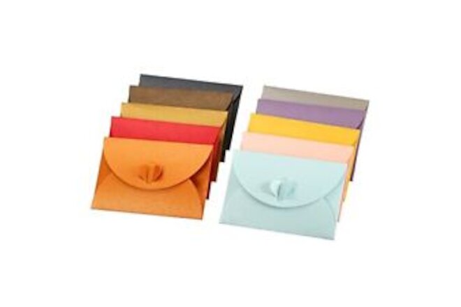 50 Pack Mini Envelopes, Heart Shaped Clasp | Small Gift Card Holder, Great fo...