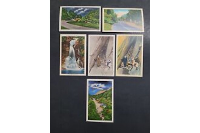 Vintage Linen Postcards Bat Cave, North Carolina A4
