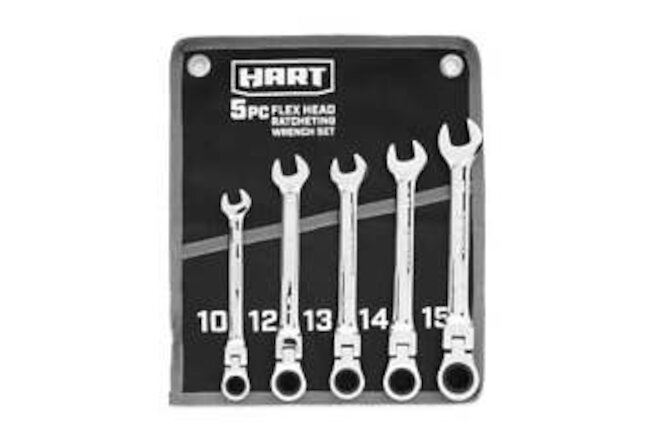 5-Piece Flex Head Ratcheting Wrench Set, Metric Wrenches