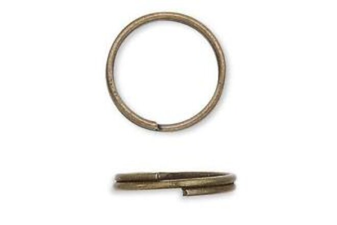 500 Plated Steel 12mm Round Double Loop Split Ring Jewelry Findings (Antique ...