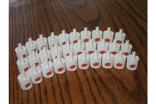 (30) Spray Paint Can CAPS! White Rusto FATS Paint Caps - MALE Tips - LOT