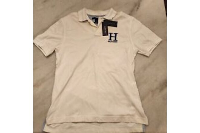 VTG Tommy Hilfiger Men's Polo Shirt White Cotton Size L NWT