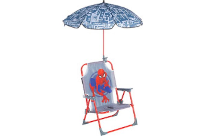 Kids Outdoor Beach Chair with Umbrella, Spiderman