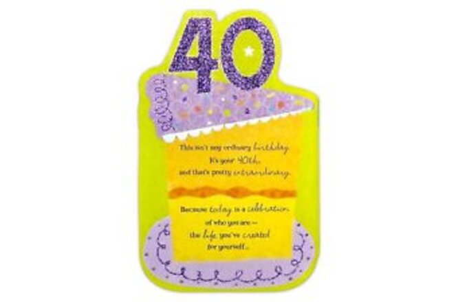 Happy 40TH BIRTHDAY Card FOR 40 YEAR OLD 🎂 Forty Cake by American Greetings +✉