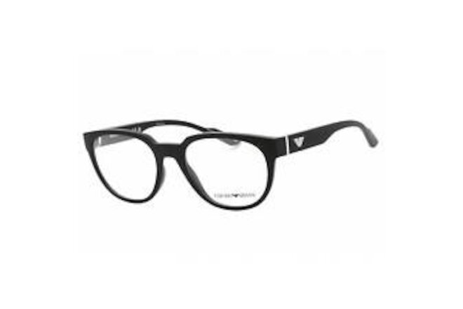 Emporio Armani Men's Eyeglasses Matte Black Full Rim Round Frame 0EA3224 5001