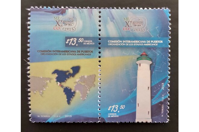 Mexico stamp MNH 2018 CIP OEA, look thoroughly scan, combine shipping