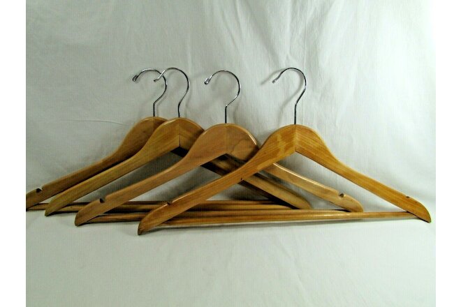 Lot of 4  Wooden Clothes Hangers