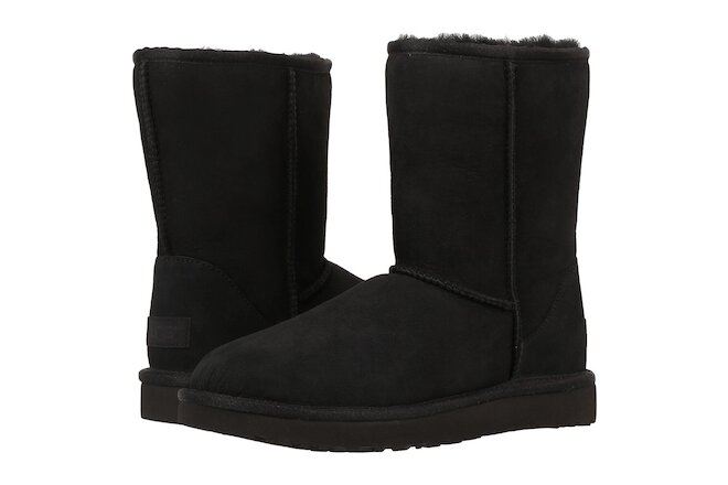 Women UGG Classic Short II Boot 1016223 Black Twinface 100% Authentic Brand New