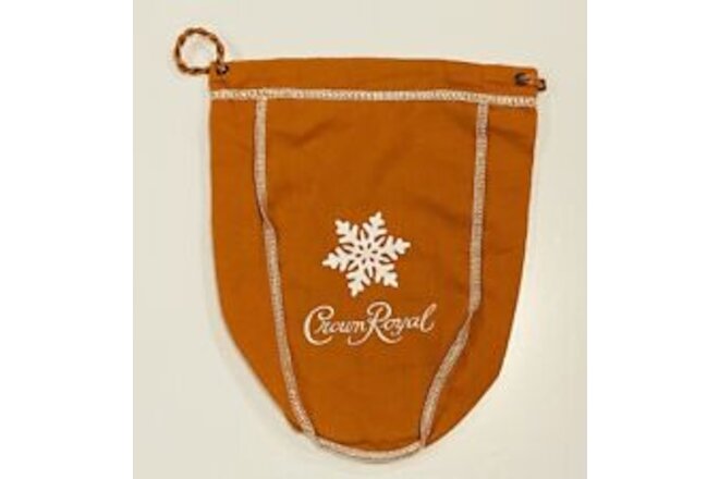 Crown Royal Burnt Orange Rust Bag Salted Caramel Christmas Snowflake RARE