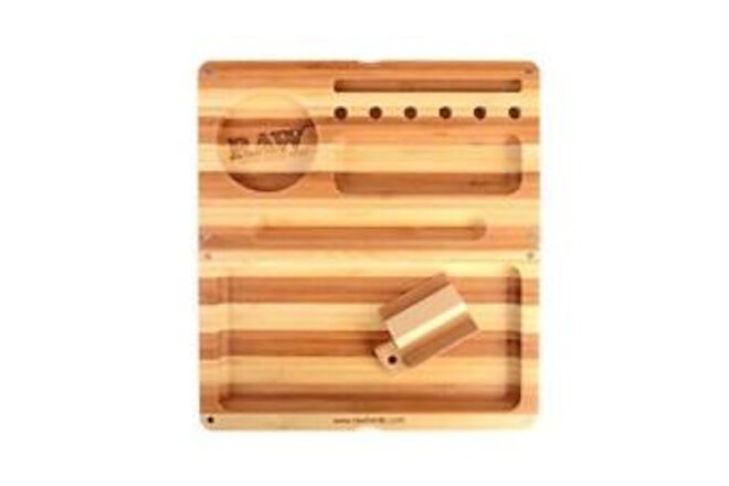 Backflip Bamboo Magnet Rolling Tray Limited Edition Striped with Clear ES Sco...