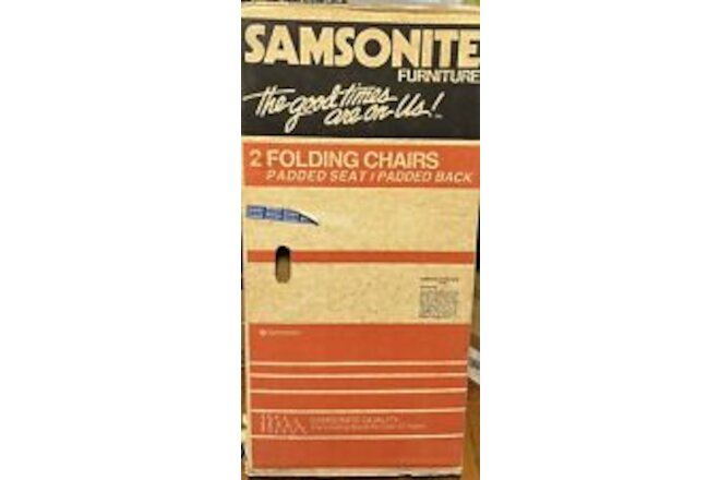 Samsonite Folding Chairs Padded Wedgewood Nos Set Of 4