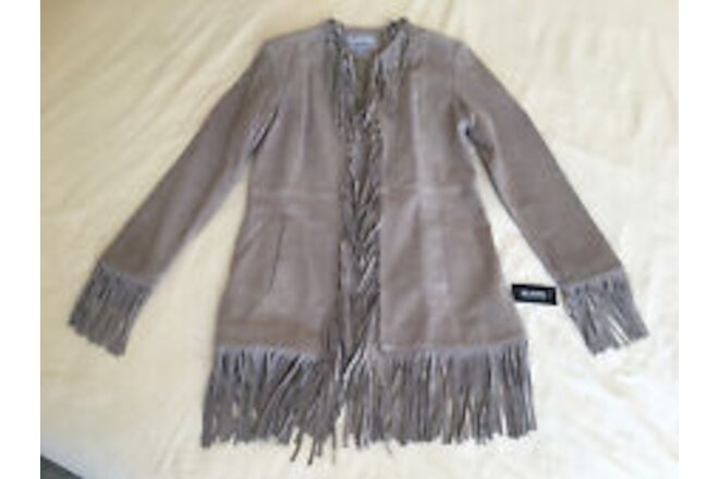 Wilsons Leather Maxima vintage fringed suede coat (or jacket), S, fully lined