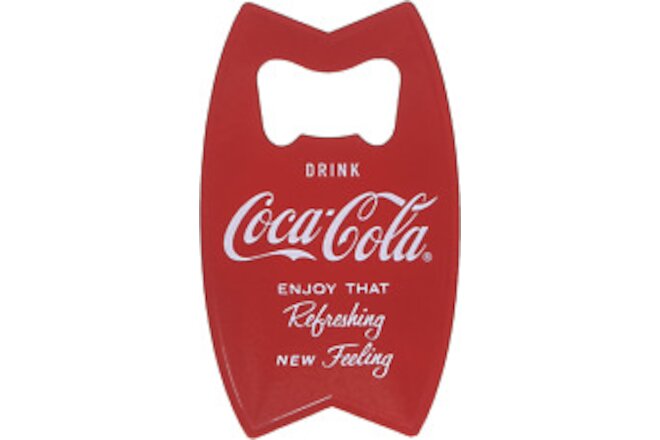Stainless Steel Coca-Cola Bottle Opener Fridge Magnet, Red