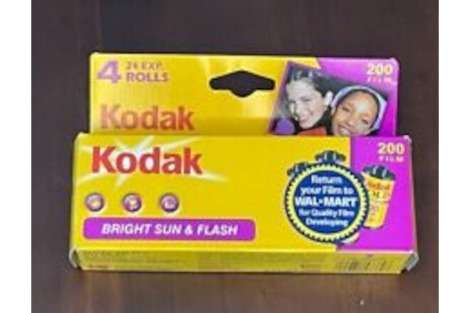 KODAK Bright Sun & Flash 35mm Color Print Film ISO 200/24° GB-135 24 exp. 4 Roll