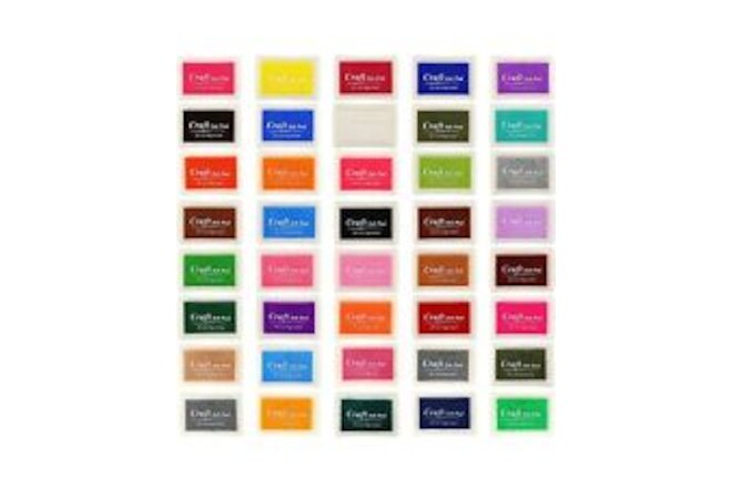 40 Colors Craft Ink Pad Washable Stamp Pad Finger Ink Pads for Rubber Stamps ...