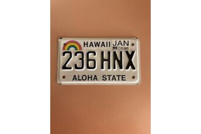 hawaii state motorcycle license plate .sale Helps GREEN BERET FOUNDATION. NEW.